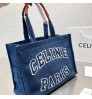 セリーヌ トートバッグ偽物 CELINE プリント デニムキャンバスハンドバッグ スーパーコピー代引き可激安セリーヌ トートバッグセレブ愛用