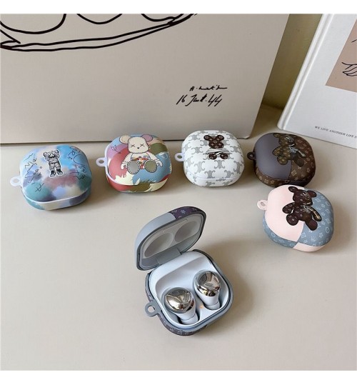 ブランドセリーヌルイヴィトンkaws 男女兼用Galaxy Buds ProケースブランドSamsung Buds 2/ Pro/ Liveケース暴力的なクマファッションかわいいケース耐衝撃落下防止激安