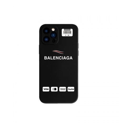  バレンシアガアイフォン1514 13 12ケース iphone15/15pro/15plus/15pro max ケース 黒 BALENCIAGA 男女兼用  シリコンジャケット型