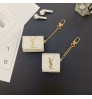 YSL イヴサンローランブランドairpods pro2 pro 4 3 2ケース 男女兼用 革製 カラビナ付き便利 YSL イヴサンローランエアーポッズ プロ2 3 2カバー レディースメンズ 耐衝撃 YSL イヴサンローランエアーポッズ プロ 2 airpods 2 3 4ケース