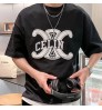  ins風ハイブランド激安ｔシャツcelineセリーヌレディースメンズ男性対応Tシャツ 半袖コットンTシャツプリント 綿 かっこいい 白 ホワイトブラック メンズ ブランド シンプル 春 春夏 春物