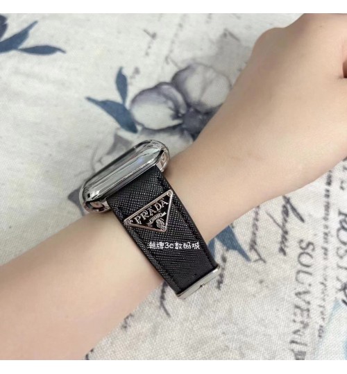Galaxy Watch6/5/4 アップル9 10 8ウォッチ腕時計交換バンド20mm 22mm プラダ Prada サムソンギャラクシー アップルウォッチ交換ベルトGalaxy Watch6/4/5 Pro/4 Classic 46mm/45mm/44mm/42mm/40mm適用 交換ベルト galaxy/appleなどウォッチ対応