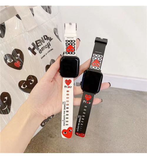 激安ブランドCDG 川久保玲アップルウォッチ10 9 ブランドバンド Ultra 2 Se2バンド Samsung Galaxy Watch 6/5/4 バンド CDG 川久保玲 40mm 44mm/Galaxy Watch 6 Classic 43mm 47mm/5 Pro 45mm交換ベルトCDG 川久保玲 galaxy/appleなどウォッチ対応