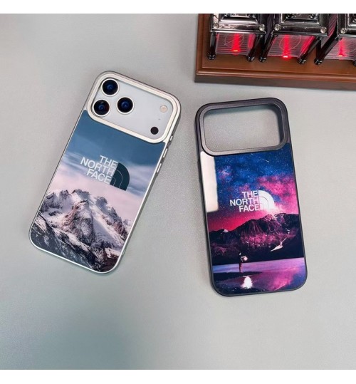 iphone 17/air/17 pro/17 pro max 即納 ザ ノース フェイス Iphone 17 air 16 15 14 13 携帯ケースTHE NORTH FACE  アイホン17 16 14 15 pro Max air ケースカバー 芸能人愛用 上品  ザ ノース フェイス iphone17 pro max 16 15 14 13pro Maxケース 雪山星空プリント×ハードフレーム、野生自然感満点のトレンドスマホカバー！