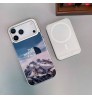 iphone 17/air/17 pro/17 pro max 即納 ザ ノース フェイス Iphone 17 air 16 15 14 13 携帯ケースTHE NORTH FACE  アイホン17 16 14 15 pro Max air ケースカバー 芸能人愛用 上品  ザ ノース フェイス iphone17 pro max 16 15 14 13pro Maxケース 雪山星空プリント×ハードフレーム、野生自然感満点のトレンドスマホカバー！