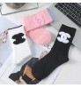 ★おまけ017無料★シャネル chanelブランド ソックスシャネル風ファッションソックス ピンク・ホワイト・ブラック スタイリッシュ