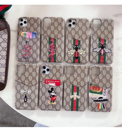 samsung s25シリーズ 即納  グッチ Gucci アイフォン17 air 16 plus 15 pro max 14 13ケースサムソン ギャラクシーs25 s24  Ultra s23 ultra s22 s21 note20ケース グッチ Gucci ブランド レディース男性女性 galaxy s25 s24 23 S24 Ultra カバーグッチアイコニックGG×豊富な刺繍モチーフ（ヘビ/ハチ/ミッキー/UFO）カードポケットケース！