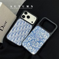 iphone 17/air/17 pro/17 pro max 即納 ディオール Dior アイフォン17 16 15 プロ保護ケース 便利 ディオール Dior アイホン 17 air 16 15 14 13 Pro アイフォーン13 14 15 Pro Max Iphone17 air 16 Plus ケース ディオール Dior Iphone air 17 16 15 12 13 Pro Max ケース ディオール風 デニム×レオパード ロゴコントラスト！