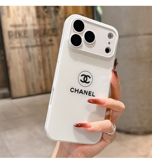 iphone 17/air/17 pro/17 pro max 即納  シャネル Chanel iPhone17 16 15 pro maxケース 豪華 シャネル Chanel iPhone17 16 15 14 air プロマックス 携帯ケース シャネル Chanel iphone17 15 16 pro maxケース  iPhone 17 14 15カバーシャネル クラシック ツインC ロゴ×ホワイト ガラス調 ケース！
