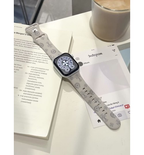 時計バンド20mm 20mmベルトクロムハーツ スマートウォッチバンド Galaxy Watch Active2ベルトクロムハーツ  腕時計バンド20mm アップルウォッチ11 10 9/8/7 ultra 3 2 交換ベルト耐水性腕時計ベルト革時計ベルト galaxy/appleなどウォッチ対応