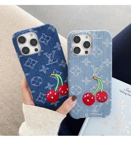 iphone 17/air/17 pro/17 pro max 即納 ルイヴィトンアイフォン17 16 15 プロ保護ケース 便利 louis vuitton アイホン 17 air 16 15 14 13 Pro アイフォーン13 14 15 Pro Max Iphone17 air 16 Plus ケース ルイヴィトンIphone air 17 16 15 12 13 Pro Max 14 ブランド louis vuittonスマホケース人気付き個性潮ルイヴィトンのデニムチェリー款ケース