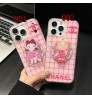 iphone 17/air/17 pro/17 pro max 即納 シャネルのピンクチェックドールスタンドケース シャネル Chanel アイホン 17 air 16 15 14 13 Pro アイフォーン13 14 15 Pro Max Iphone17 air 16 Plus ケース シャネル Chanel Iphone air 17 16 15 12 13 Pro Max 14 ブランドシャネル ChanelスマホケースIphone 17 16 15 ケース 人気付き個性潮