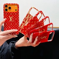 iphone 17/air/17 pro/17 pro max 即納 ラグジュアリーブランドのレッド & ゴールド限定ケース Lv Ysl Chanel Dior Gucci アイフォン17 16 15 pro max airケース Iphone air 17 16 Pro Max 15 Plus 14 13 12 17 Pro Max Xs Maxケース ブランド Lv Ysl Chanel Dior Gucci アイフォン17 15 16 proカバー    