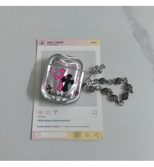 Chrome Hearts クロムハーツ Airpods pro4 3 2 1 pro2 3ケース韓国  ヤ 2K ギャル風クロスモチーフ AirPods ケース エアーポッズ4 3 pro3 2ケース 人気 Chrome Hearts クロムハーツ 男女兼用 スポーツ風 送料無料 激安 ファッション Chrome Hearts クロムハーツ ブランドairpods4 3/2/1 pro2 3ケースメンズ レデイーズ