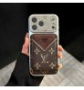 iphone 17/air/17 pro/17 pro max 即納  ルイヴィトン  アイホン17 15 16 pro max携帯ケース ルイヴィトン風モノグラムラインストーンカードポケットパールストラップ付きケース  louis vuitton iPhone air 17 16 15 plus ケース カジュアル ルイヴィトン アイホン13 15 16スマホケース 売れ筋 皮製