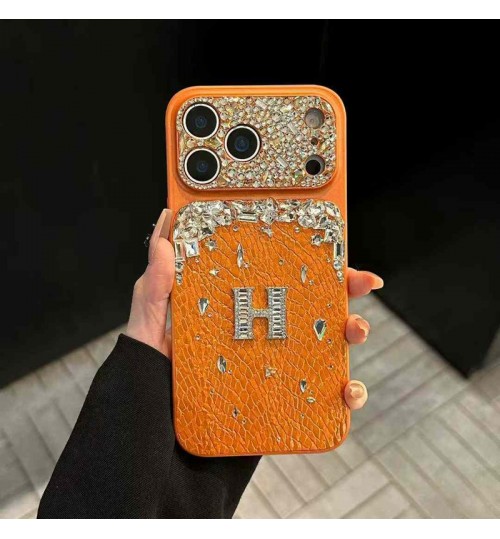iphone 17/air/17 pro/17 pro max 即納 エルメス IPhone17 16 14 15 アイフォン15 16 pro maxケース エルメス風オレンジゴールドグレインレザー調ラインストーン H ロゴパールストラップ付きケース エルメス Hermes IPhone air 17 16 14 Pro IPhone16 15 IPhone SE 第4世代 IPhone13 IPhone12 スマホケース エルメス アイホン air 17 16 14 15 プロマックスケース
