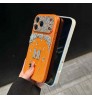 iphone 17/air/17 pro/17 pro max 即納 エルメス IPhone17 16 14 15 アイフォン15 16 pro maxケース エルメス風オレンジゴールドグレインレザー調ラインストーン H ロゴパールストラップ付きケース エルメス Hermes IPhone air 17 16 14 Pro IPhone16 15 IPhone SE 第4世代 IPhone13 IPhone12 スマホケース エルメス アイホン air 17 16 14 15 プロマックスケース