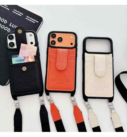 iphone 17/air/17 pro/17 pro max 即納  エルメスIphone 17 air 16 15 14 13 携帯ケース エルメス風グレインレザー調カードポケットショルダーストラップ付きケース Hermes アイホン17 16 14 15 pro Max air ケースカバー 芸能人愛用 上品 エルメス iphone17 pro max 16 15 14 13pro Maxケース 