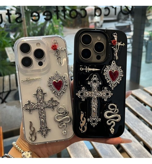 iphone 17/air/17 pro/17 pro max 即納  クロムハーツ Iphone 17 air 16 15 14 13 携帯ケースChrome Hearts クロムハーツ アイホン17 16 14 15 pro Max air ケースダークゴシック風立体メタルクロス × ハート × スネークモチーフケース クロムハーツ iphone17 pro max 16 15 14 13pro Maxケース クロムハーツ アイホン 17 16 15 14 13 12 airケース