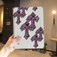 クロムハーツ Ipad 第11/10/9/8世代 Ipad Mini7/6 Air7 6/5 Pro 2025 ipad air7  2025 11インチ13インチ ipad 11ケース クロムハーツ風ピンクパープル立体クロス 360 度回転スタンド iPad ケース クロムハーツ 便利 Ipad Pro 2024ケース 11インチ 13インチブランド アイパッドケース Ipad Air7/6/5/4/3/2/1ケースChrome Hearts クロムハーツ  
