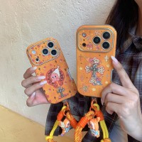 iphone 17/air/17 pro/17 pro max 即納 クロムハーツ アイフォン17 16 15 プロ保護ケース クロムハーツ風星のカービィコラボオレンジデニム調チャームストラップ付きケース クロムハーツ アイホン 17 air 16 15 14 13 Pro アイフォーン13 14 15 Pro Max Iphone17 air 16 Plus ケース クロムハーツ Iphone air 17 16 15 12 13 Pro Max 14  ケース