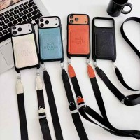 iphone 17/air/17 pro/17 pro max 即納  Hermes アイホン 17 air 16 15 14 13 Pro アイフォーン13 14 15 Pro Max Iphone17 air 16 Plus ケース エルメス風グレインレザー調ロゴエンボスショルダーストラップカードポケット付きケース エルメス Iphone air 17 16 15 12 13 Pro Max 14 ブランド HermesスマホケースIphone 17 16 15 ケース 