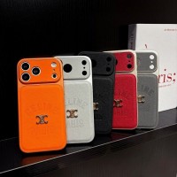 iphone 17/air/17 pro/17 pro max 即納 セリーヌ IPhone 17 16 15 14 13 Pro air IPhone17 16 15 Pro 8 SE ケース セリーヌ風ヴィンテージエンボスロゴメタルトリオンフロゴマルチカラーテクスチャーケース CELINE IPhone17 air 14 15 16 pro maxケース セリーヌ アイフォン17 air 16 15 14 Plus 13 12 Pro Max 11 Pro XR XS スマホケース