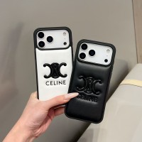 iphone 17/air/17 pro/17 pro max 即納  セリーヌ CELINE アイホン17 15 16 pro max携帯ケース セリーヌ風立体エンボスダブル C ロゴレザー調ケース セリーヌ CELINE iPhone air 17 16 15 plus ケース カジュアル セリーヌ CELINE アイホン13 15 16スマホケース 売れ筋 皮製 セリーヌ CELINE iphone 17 15pro/16 pro max 14 13 携帯ケース 合わせ易い