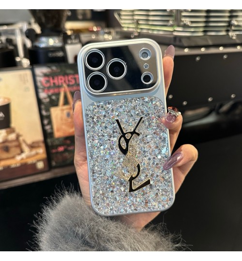 iphone 17/air/17 pro/17 pro max 即納 Ysl イヴサンローラン アイフォン17 16 15 プロ保護ケース イヴ・サンローラン風バイカラー YSL グリッターストーンストラップケース Ysl  アイホン 17 air 16 15 14 13 Pro アイフォーン13 14 15 Pro Max Iphone17 air 16 Plus ケース Ysl イヴサンローラン Iphone air 17 16 15 12 13 Pro Max 14 ケース