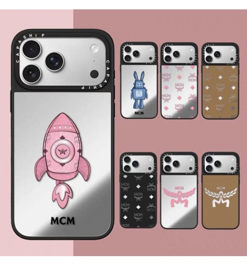 iphone 17/air/17 pro/17 pro max 即納 エムシーエム Mcm アイフォン17 16 15 プロ保護ケース MCM 風ミラーキャラクターケース Mcm アイホン 17 air 16 15 14 13 Pro アイフォーン13 14 15 Pro Max Iphone17 air 16 Plus ケース エムシーエム Mcm Iphone air 17 16 15 12 13 Pro Max 14 ブランドエムシーエム Mcmスマホケース