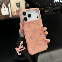 iphone 17/air/17 pro/17 pro max 即納 ルイヴィトン アイフォン17 16 15 プロ保護ケース ルイ・ヴィトン風ピンクリシュレザーフルストーンモノグラムケース louis vuitton アイホン 17 air 16 15 14 13 Pro アイフォーン13 14 15 Pro Max Iphone17 air 16 Plus ケース ルイヴィトン Iphone air 17e 16 15 12 13 Pro Max 14 ケース