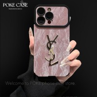 iphone 17/air/17 pro/17 pro max 即納 Ysl イヴサンローラン アイフォン17 16 15 プロ保護ケース イヴ・サンローラン風ピンクベルベットメタルロゴケースイヴサンローラン アイホン 17 air 16 15 14 13 Pro アイフォーン13 14 15 Pro Max Iphone17 air 16 Plus ケース Ysl イヴサンローラン Iphone air 17e 16 15 12 13 Pro Max 14 ブランドYsl イヴサンローランスマホケース
