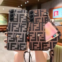 samsung s26シリーズ 即納 Fendi フェンディ サムソン s26 s25 s24 23 ultra 22カバー フェンディ風クラシック FF ジャカードカードポケットショルダーケース フェンディ IPhone17 air 15 IPhone14 13 Pro IPhone 16 15 11 Pro 8 SE ケースFendi フェンディ ギャラクシーs26 s24 s25 ultra plus s22 s23ケース 