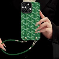 iphone 17/air/17 pro/17 pro max 即納  ゴヤール Goyard アイホン17 15 16 pro max携帯ケース ゴヤール風グリーンシェブロンジャカードケース Goyard iPhone air 17 16 15 plus ケース カジュアル ゴヤール Goyard アイホン13 15 16スマホケース 売れ筋 皮製 ゴヤール Goyard iphone 17 15pro/16 pro max 14 13 携帯ケース