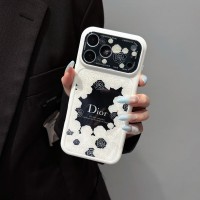 iphone 17/air/17 pro/17 pro max 即納 ディオール アイフォン17 16 15 pro max airケース クリスチャン・ディオール風カメリア白黒プリントケース Iphone air 17 16 Pro Max 15 Plus 14 13 12 17 Pro Max Xs Maxケース ブランド レディース男性女性 人気かわいいビジネスマン用高級 ディオール Dior アイフォン17 15 16 proカバー