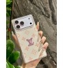 iphone 17/air/17 pro/17 pro max 即納  ルイヴィトン Iphone 17 air 16 15 14 13 携帯ケース ルイ・ヴィトン風 ピンクモノグラムラインストーンロゴクリアケース louis vuitton アイホン17 16 14 15 pro Max air ケースカバー 芸能人愛用 上品 ルイヴィトン iphone17 pro max 16 15 14 13pro Maxケース