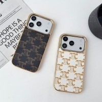 iphone 17/air/17 pro/17 pro max 即納 セリーヌ CELINE iPhone17 16 15 pro maxケース セリーヌ トリオンフ総柄金縁スマホケース CELINE iPhone17 16 15 14 air プロマックス 携帯ケース セリーヌ CELINE iphone17 15 16 pro maxケース iPhone 17e 14 15カバー売れ筋 セリーヌ CELINE iphone 17 15 pro/16 pro max携帯ケース 
