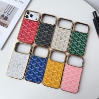 iphone 17/air/17 pro/17 pro max 即納  ゴヤール Iphone 18 17 air 16 15 14 13 携帯ケースゴヤール風クラシックトート柄金縁ケース Goyard アイホン18 17 16 14 15 pro Max air ケースカバー 芸能人愛用 上品 ゴヤール iphone17 18pro max 16 15 14 13pro Maxケース ゴヤール Goyard アイホン 18 17e 16 15 14 13 12 airケース