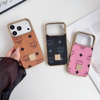 iphone 17/air/17 pro/17 pro max 即納 エムシーエム Mcm アイフォン18 17 16 15 pro max airケースMCM ヴィセトス総柄金縁ケース Iphone air 18 17 16 Pro Max 15 Plus 14 13 12 17 18 Pro Max Xs Maxケース ブランド レディース男性女性 人気かわいいビジネスマン用高級 エムシーエム Mcm アイフォン18 17 15 16 proカバー