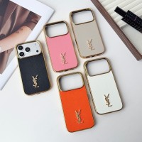 iphone 17/air/17 pro/17 pro max 即納 Ysl イヴサンローラン アイフォン17 16 15 プロ保護ケース 便利 Ysl アイホン 18 17 air 16 15 14 13 Pro アイフォーン13 14 15 Pro Max Iphone17 18 air 16 Plus ケース イヴ・サンローラン クロスグレインメタルロゴ金縁ケース イヴサンローラン Iphone air 17e 16 15 12 13 Pro Max 14 ブランドYsl  スマホケース
