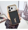 iphone 17/air/17 pro/17 pro max 即納 Ysl イヴサンローラン アイフォン17 16 15 プロ保護ケース 便利 Ysl アイホン 18 17 air 16 15 14 13 Pro アイフォーン13 14 15 Pro Max Iphone17 18 air 16 Plus ケース イヴ・サンローラン クロスグレインメタルロゴ金縁ケース イヴサンローラン Iphone air 17e 16 15 12 13 Pro Max 14 ブランドYsl  スマホケース