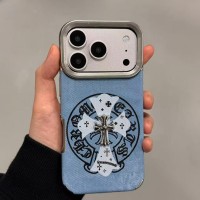 iphone 17/air/17 pro/17 pro max 即納 クロムハーツ Iphone 18 17 air 16 15 14 13 携帯ケース クロムハーツデニム立体クロスケース クロムハーツ アイホン18 17 16 14 15 pro Max air ケースカバー 芸能人愛用 上品 Chrome Hearts phone17 18pro max 16 15 14 13pro Maxケースクロムハーツ アイホン 18 17e 16 15 14 13 12 airケース 