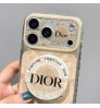 iphone 17/air/17 pro/17 pro max 即納 ディオール Dior アイフォン17 16 15 プロ保護ケース 便利 ディオール Dior アイホン 18 17 air 16 15 14 13 Pro アイフォーン13 14 15 Pro Max Iphone17 18 air 16 Plus ケース ディオールヴィンテージ地図ラメ大レンズ窓マグネットスタンドケース Iphone18 17 16 15 ケース 人気付き個性潮