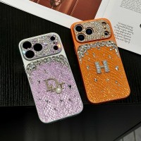 iphone 17/air/17 pro/17 pro max 即納 ディオール エルメス アイフォン18 17 16 15 pro max airケース 高見えラインストーンアルファベット大レンズ窓ケース Iphone air 18 17 16 Pro Max 15 Plus 14 13 12 17 18 Pro Max Xs Maxケース ブランド レディース男性女性 人気かわいいビジネスマン用高級 
