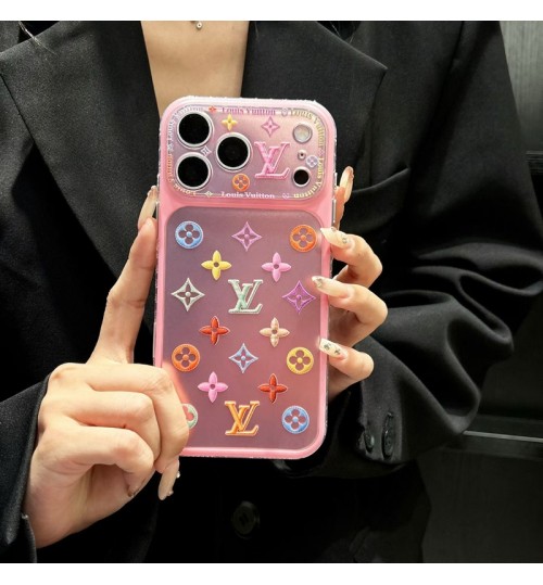 iphone 18/air/18 pro/18 pro max 即納 ルイヴィトン アイフォン18 17 16 15 pro max airケース ピンクグラデ透明カラー刺繍 LV 大レンズ窓ケース Iphone air 18 17 16 Pro Max 15 Plus 14 13 12 17 18 Pro Max Xs Maxケース ブランド レディース男性女性 人気かわいいビジネスマン用高級 ルイヴィトン アイフォン18 17 15 16 proカバー
