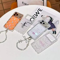 iphone 18/air/18 pro/18 pro max 即納 ルイヴィトン シャネル イヴサンローラン ディオール iPhone 18 17 16 15 pro maxケース 豪華 Lv Chanel Ysl Dior iPhone 18 17 16 15 14 air プロマックス 携帯ケース ルイヴィトン シャネル イヴサンローラン ディオール  iphone 18 17 15 16 pro maxケース クリアラメ入りブランドケース 4 タイプ、パールチェーン付き