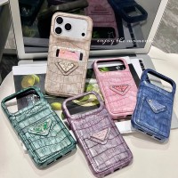 iphone 18/air/18 pro/18 pro max 即納 プラダ IPhone18 17 16 14 15 アイフォン15 16 pro maxケース メンズレディース Prada IPhone air 18 17 16 14 Pro IPhone16 15 IPhone SE 第4世代 IPhone13 IPhone12 スマホケース プラダ Prada アイホン air 18 17e 16 14 15 プロマックスケースプラダワニ柄カード収納スマホケース
