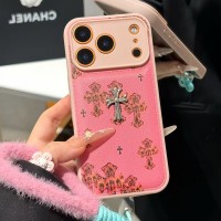 iphone 18/air/18 pro/18 pro max 即納 クロムハーツ Iphone 18 17 air 16 15 14 13 携帯ケースChrome Hearts アイホン18 17 16 14 15 pro Max air ケースカバー 芸能人愛用 上品 クロムハーツ iphone17 18pro max 16 15 14 13pro Maxケース クロス総柄レザー調スマホケース