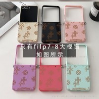 Galaxy Z Flip/Fold 8即納 galaxy z flip8 7 6 5g ケース クロムハーツ  samsung galaxy z flip 8 7 6 4 5 3 ケース Chrome Hearts サムスン ギャラクシーZフリップ8 7 6 5 4/Zフリップ3 折り畳み 携帯カバーゴシッククロス柄折りたたみスマホケース 6 カラー 大画面窓 ストラップ対応