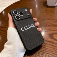 iphone 18/air/18 pro/18 pro max 即納 セリーヌ CELINE IPhone18 17 16 14 15 アイフォン15 16 pro maxケース メンズレディース セリーヌ CELINE IPhone air 18 17 16 14 Pro IPhone16 15 IPhone SE 第4世代 IPhone13 IPhone12 スマホケース レザー調ミニマルレターケース ブラウン ビッグカメラ窓 高級感 